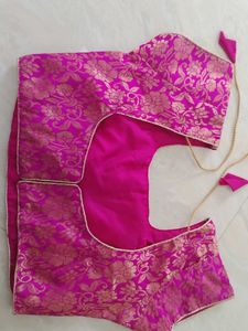 Pink Brocade Blouse