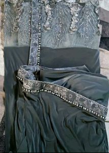 Grey Party Were Saree