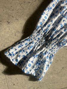 Floral Print Square Neck Top