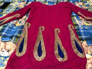 Blue Sequin Punjabi Pretty Suit