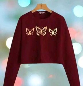 Butterfly Print Crop Top