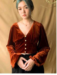 Velvet Crop Top Size S