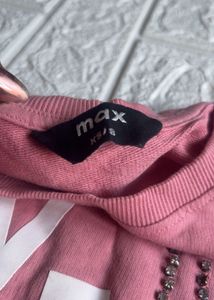 Pink "Hey-Bye" Embellished Sweatshirt