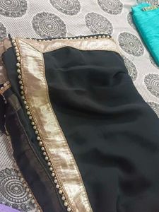 Beautiful Beads Works Saree