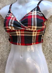 92. Plaid Crop Top