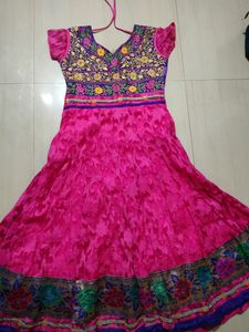 Heavily Embroidery Kurti Gown , Bright Coloured,New Like Condition,Size-XL,Net Fabric