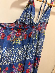 Beautiful Boho Floral Print Halter Dress