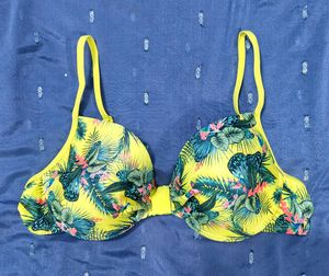 Yellow Floral Bra