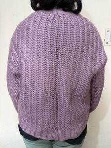 Lavender Knit Cardigan