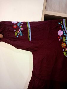 Brown Colour Frock Top