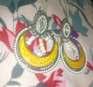 Boho Chic Yellow Earrings