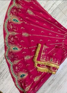 Elegant Pink Punjabi Bridal Lehenga Set