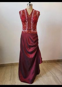 Elegant Maroon Ethnic Gown