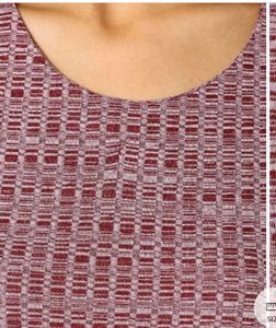DNMX Maroon Printed Long Dress (Women)