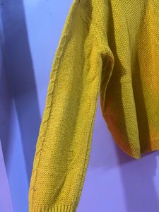 branded yellow woolen top for women