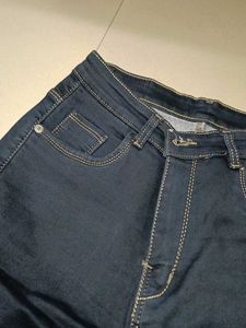 Dark Black Denim Cargo Pants