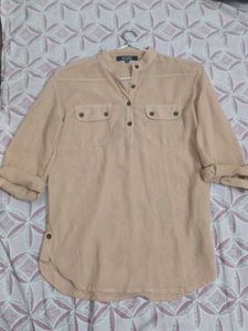 ASOS Sheer Blush Tunic Top