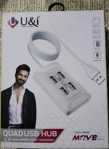 QUADUSB HUB 4 PORT 100% WORKING AND NEW CONDITION