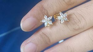 Giva 925 Real Silver Lily Earrings (Golden Colour)