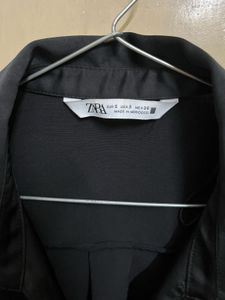 Zara Satin Crop Shirt