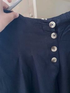 Black Button Palazzos