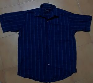 Half Sleeve Dark Blue Casual Shirt