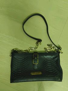 Vintage Lokatie Blue Snakeskin Shoulder Bag