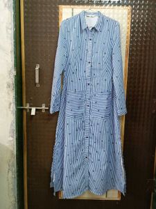 Tokyo Talkies Striped Casual Shirt Dress