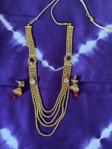Raani haar &amp; Long Kundan Necklace