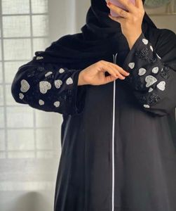 Elegant Stone worked Black Abaya