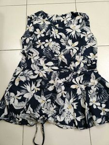 Korean Floral Sleeveless Top