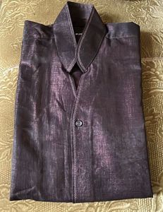 Elegant Deep Plum Silk Shirt