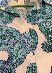 Paisley Print Shirt Dress