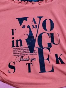 Fashionable Pink Graphic Top