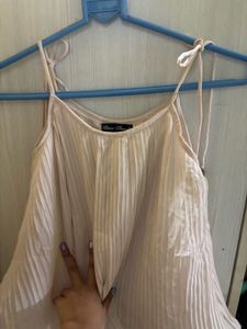 Cute Beige Tassel Top