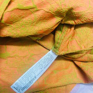 ZARA Cut -Out  Bodysuit Orange- Green Size S