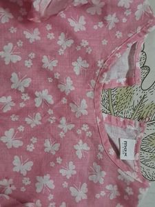 Pink Floral Ruffle Top