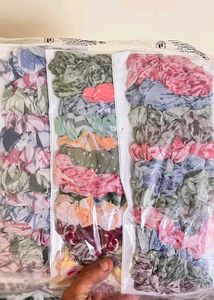 Fluffy Printed Scrunchies