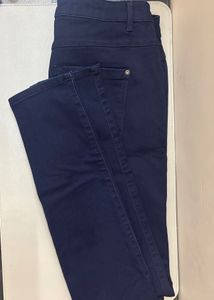 Navy Blue Straight Leg Jeans