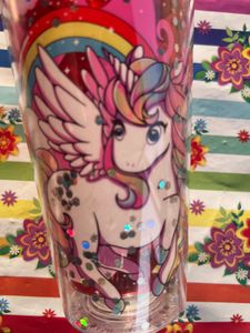 Sparkly Unicorn Tumbler