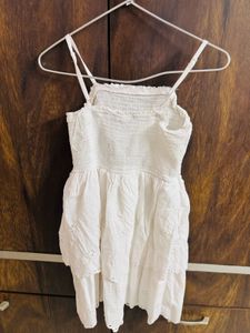 Zudio White Floral Dress