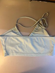 Light Blue Halter Crop Top