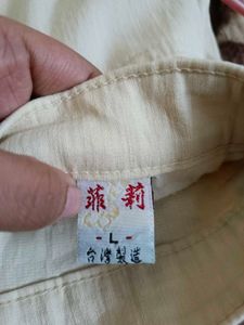 Beige Color Straight Jeans