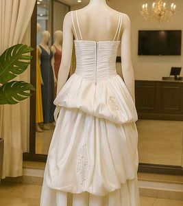Unique White Tiered Dress