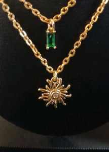 Dual Sun And Topaz Layered Chain