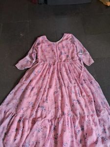 Long Frock Of Poly Silk Fabric