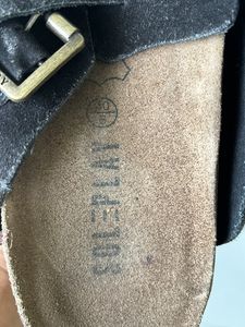Soleplay Black Sliders - UK7