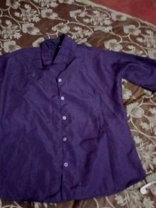 Purple Button-Down Shirt