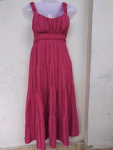 Pink Tiered Maxi Dress