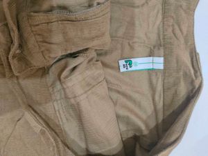 Beige Straight Fit Skirt